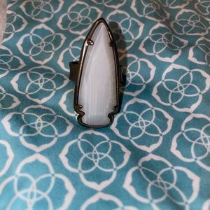 Kenny Ring in White Banded Agate